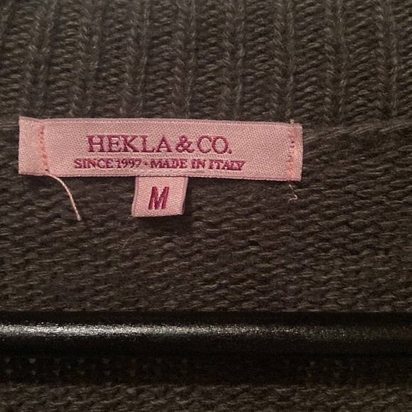 Hekla & Co Brown Cardigan Sweater Medium - Picture 3 of 9